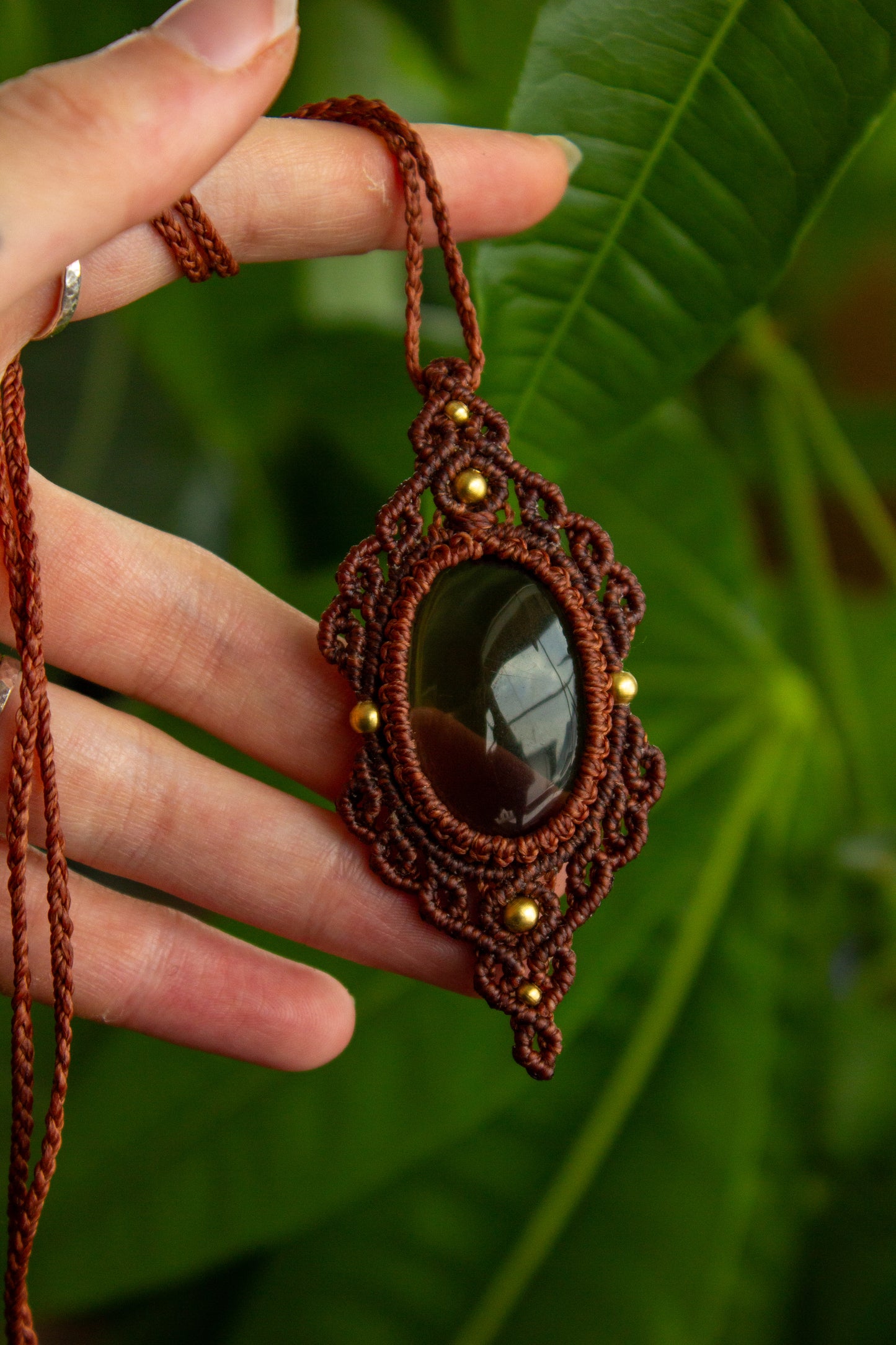 Smokey Quartz • macrame necklace