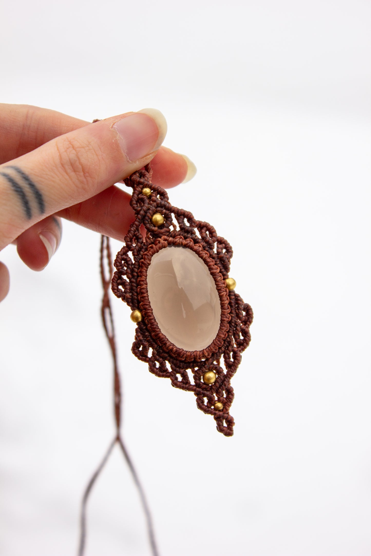 Smokey Quartz • macrame necklace