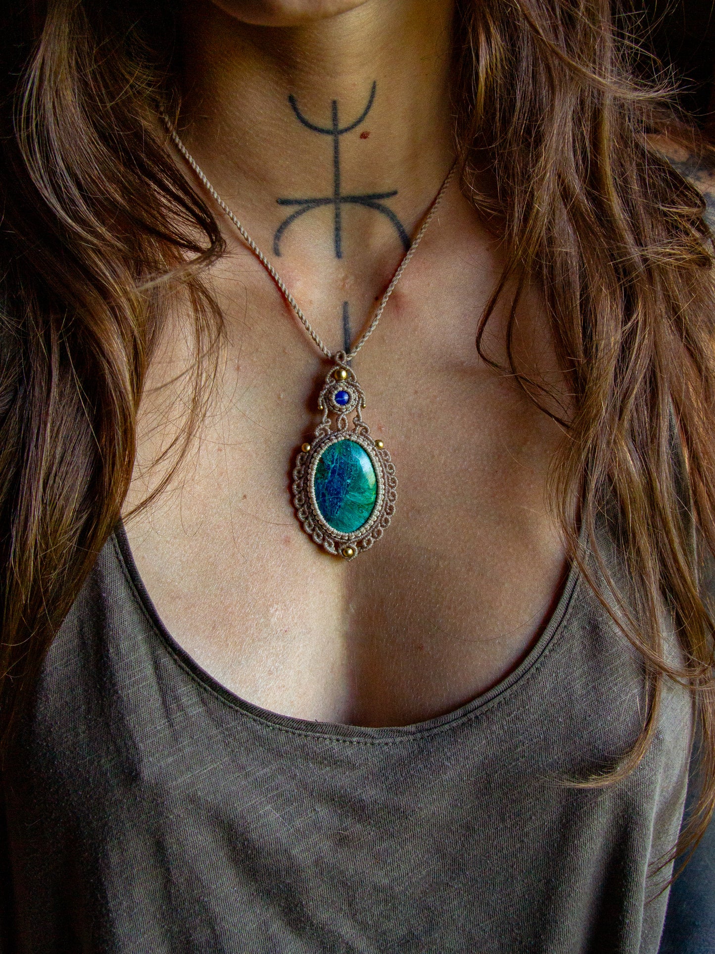 Lapis Lazuli & Chrysocolla necklace
