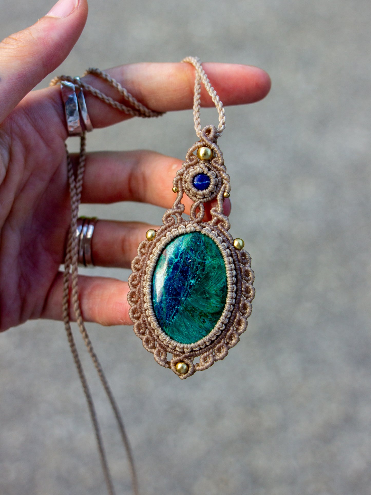 Lapis Lazuli & Chrysocolla necklace