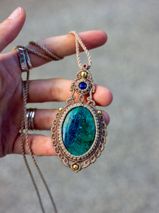 Lapis Lazuli & Chrysocolla necklace