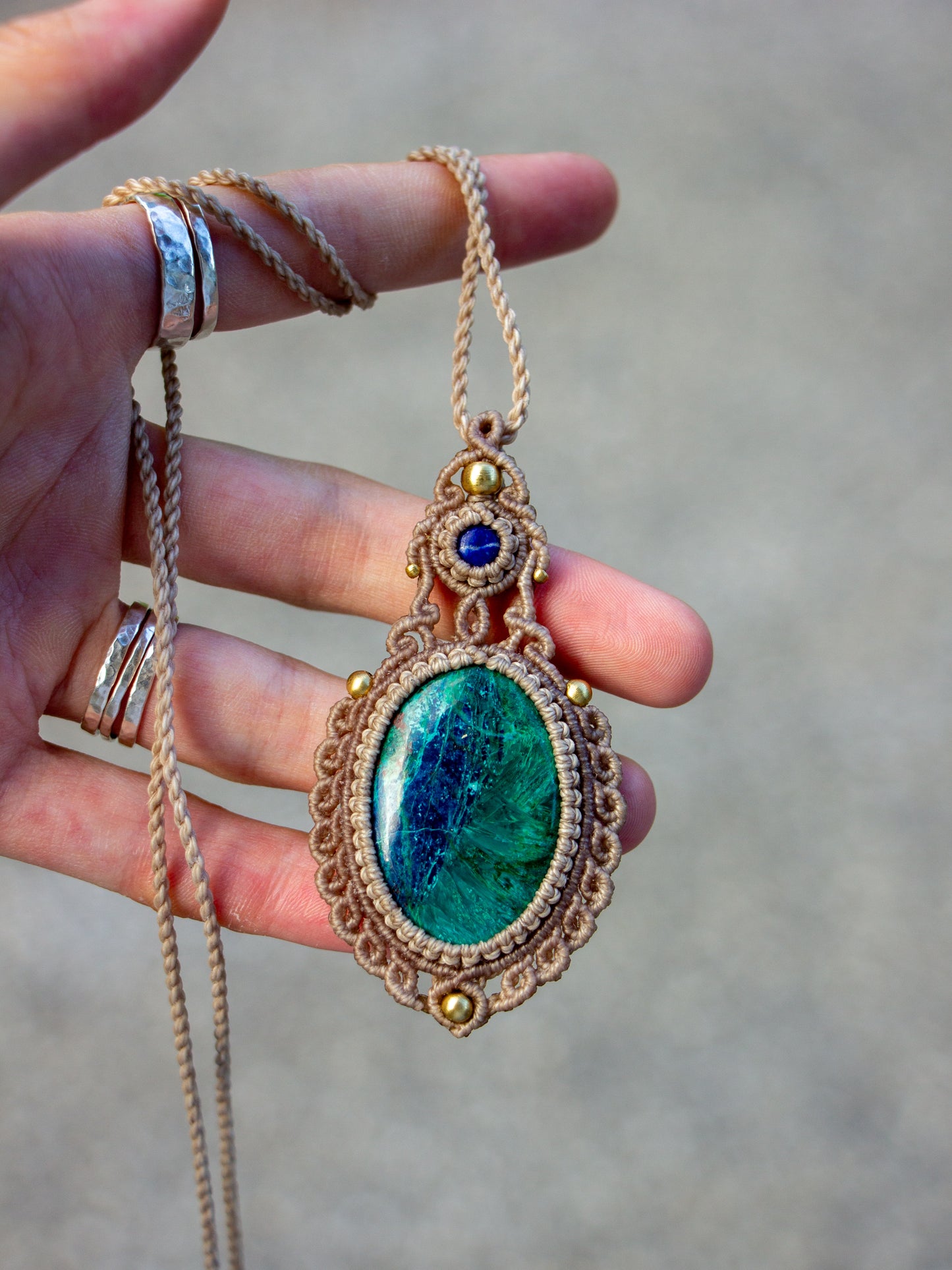 Lapis Lazuli & Chrysocolla necklace