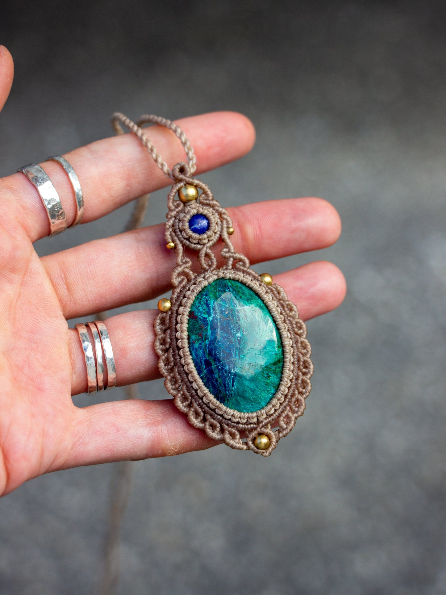 Lapis Lazuli & Chrysocolla necklace