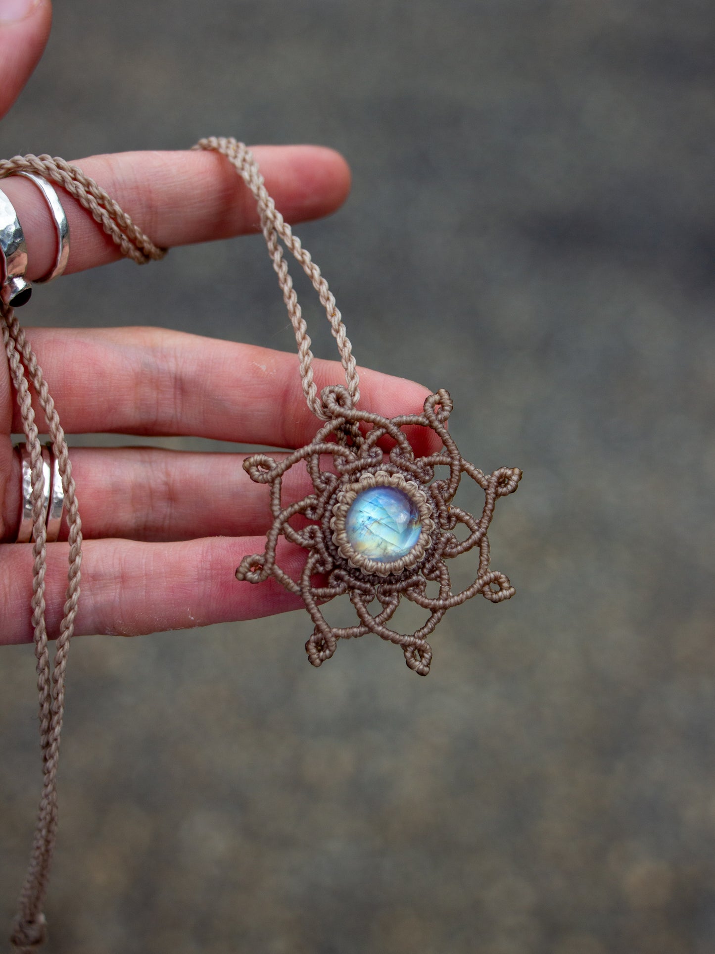 Rainbow Moonstone necklace