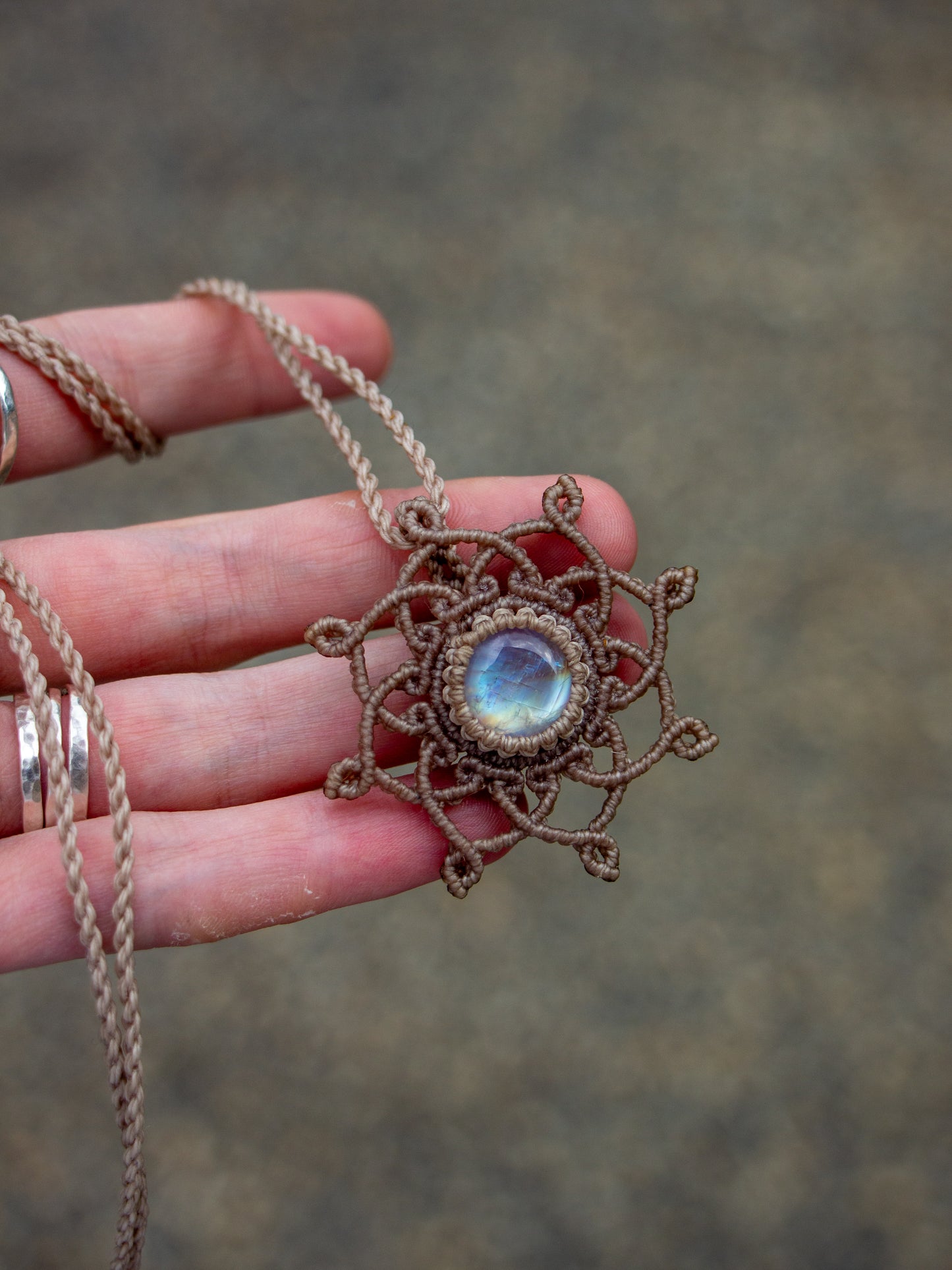 Rainbow Moonstone necklace