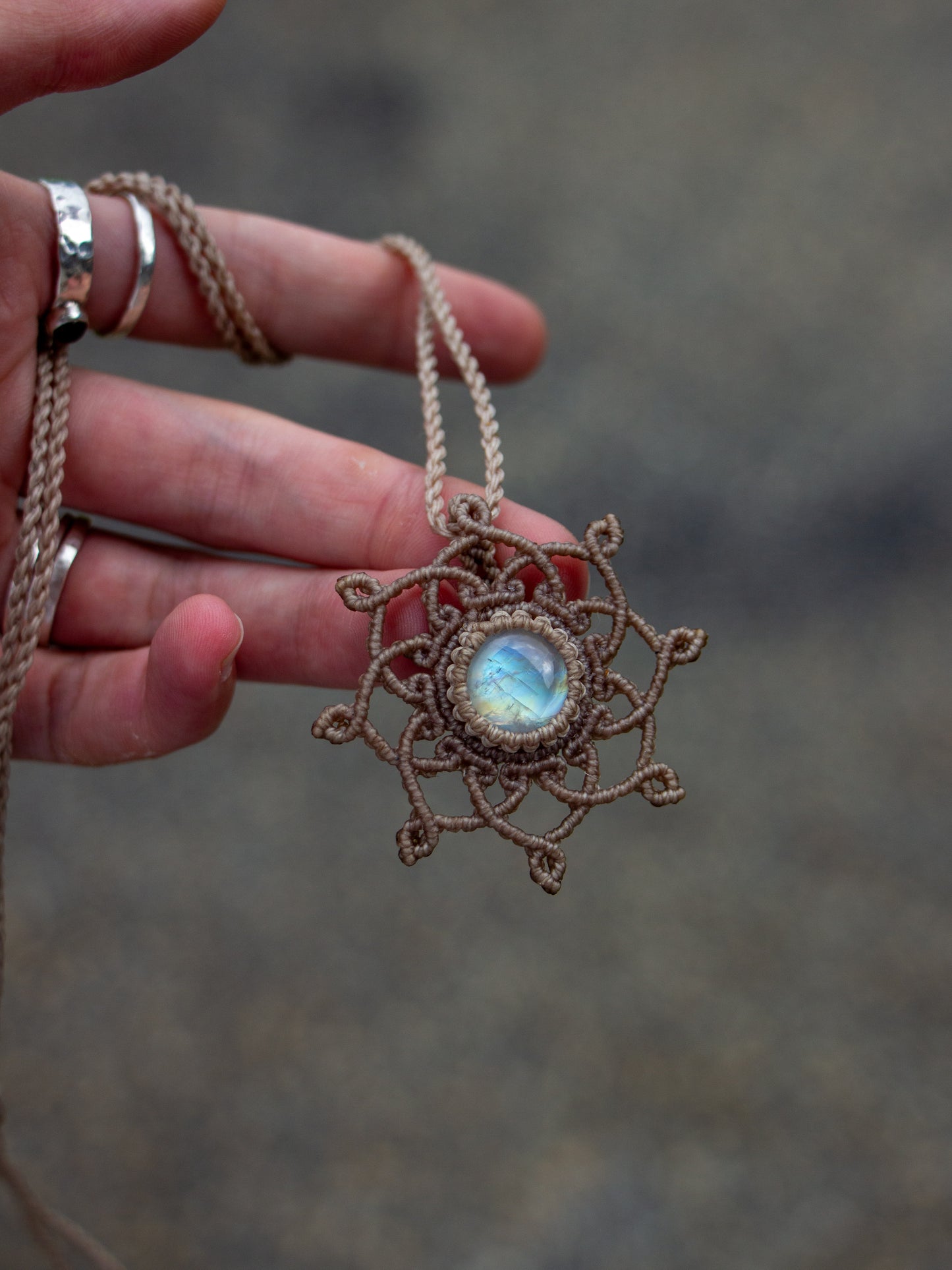 Rainbow Moonstone necklace