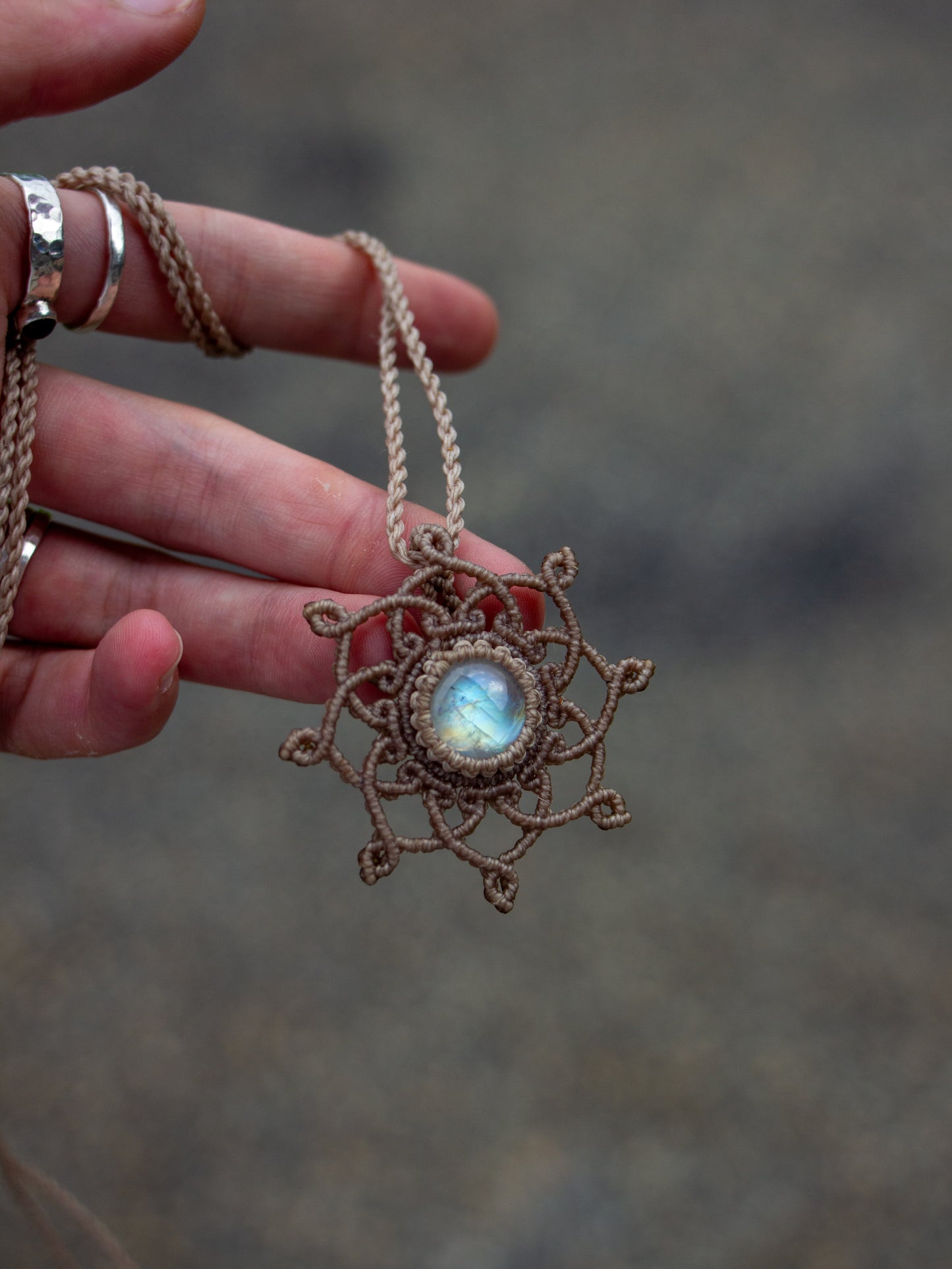 Rainbow Moonstone necklace