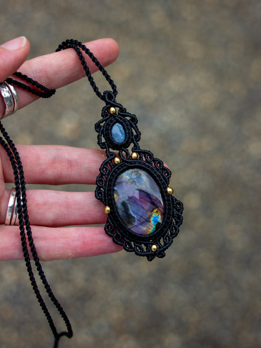 Australian Opal & Labradorite necklace