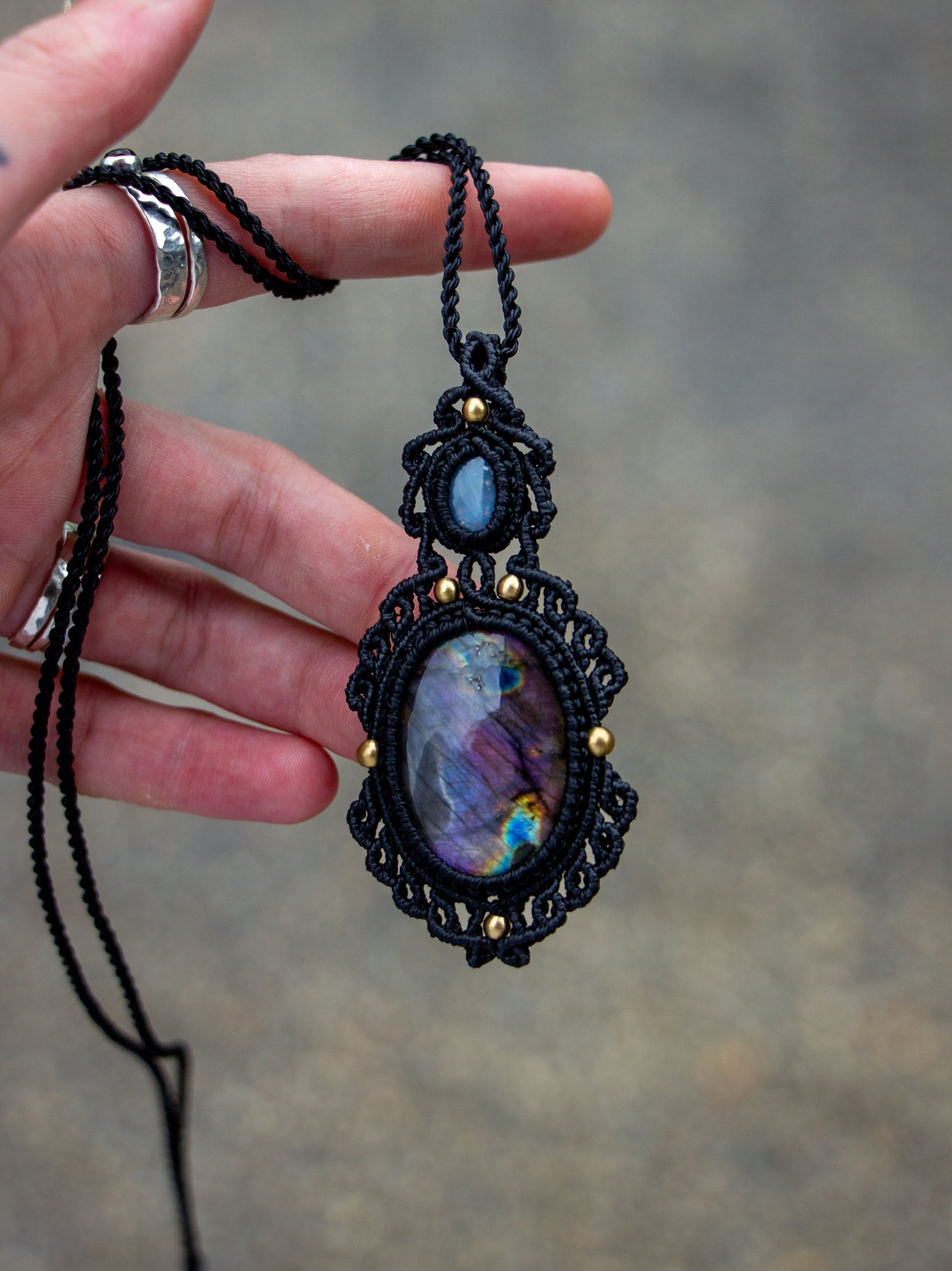 Australian Opal & Labradorite necklace