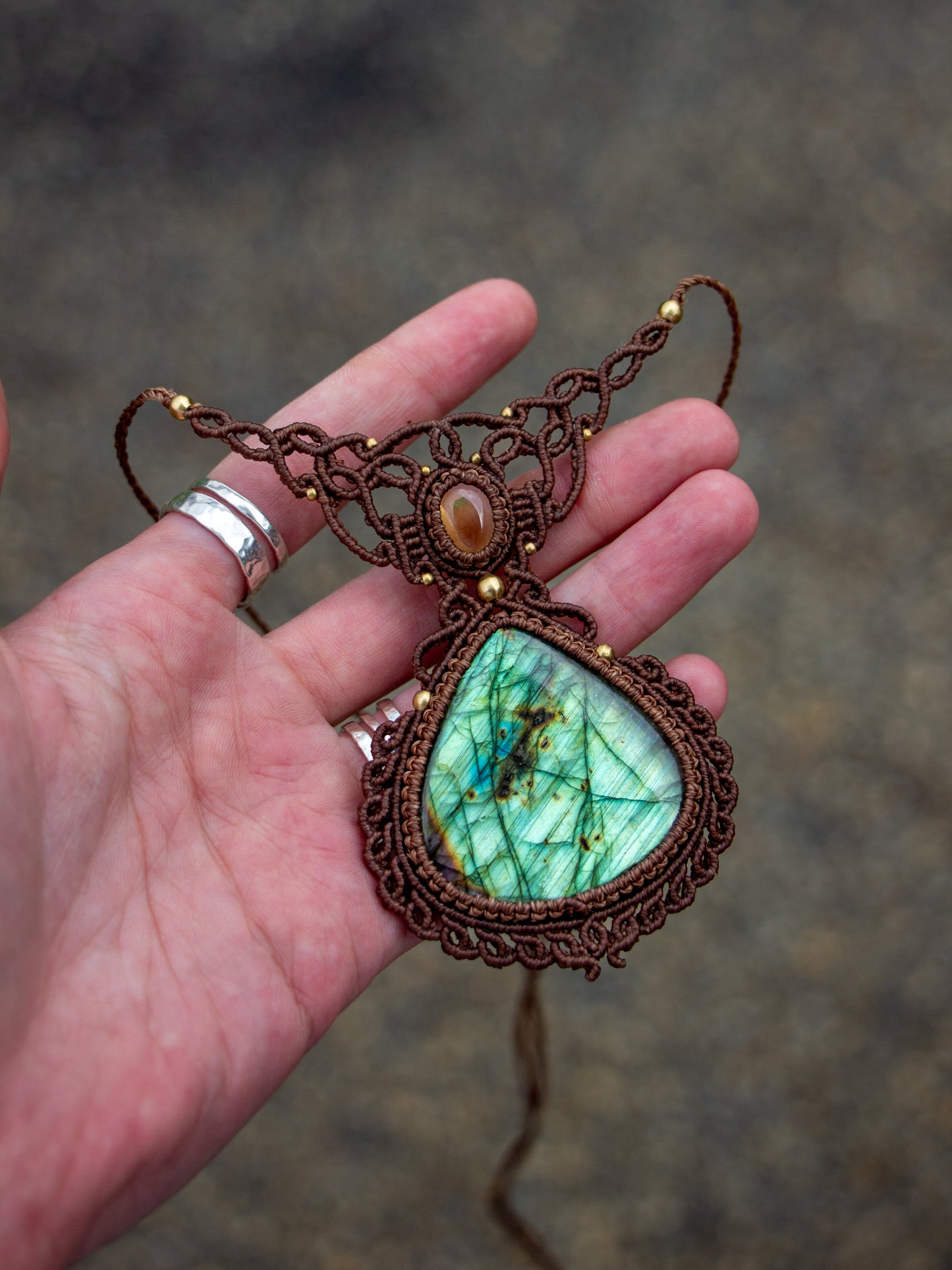 Citrine & Labradorite necklace