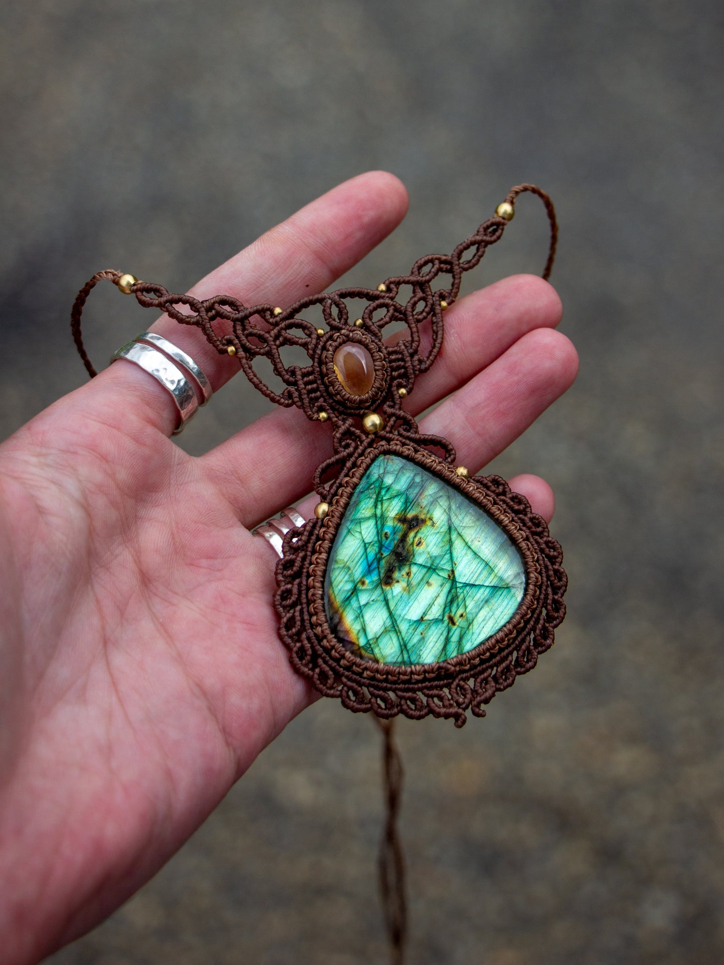 Citrine & Labradorite necklace