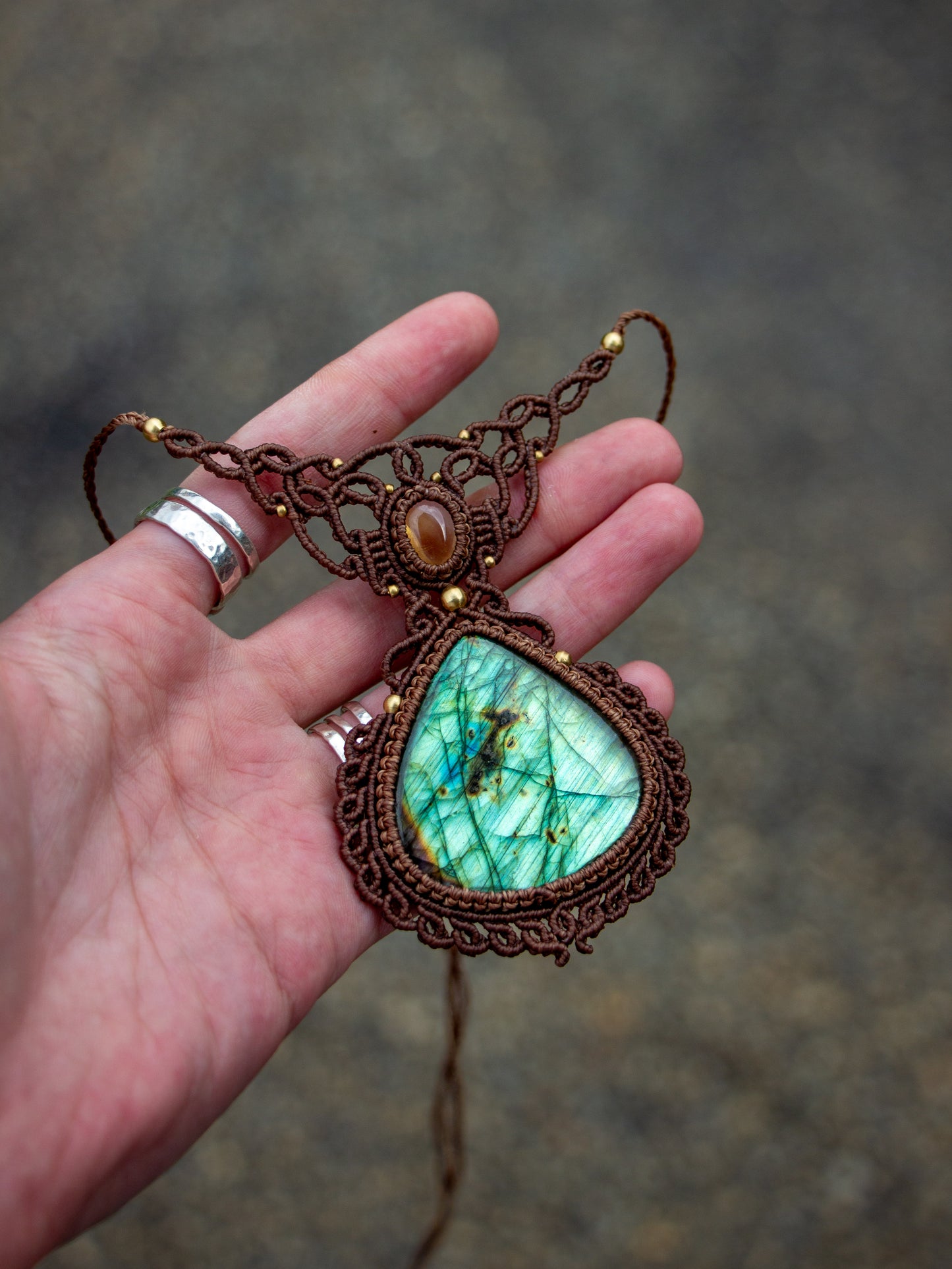 Citrine & Labradorite necklace