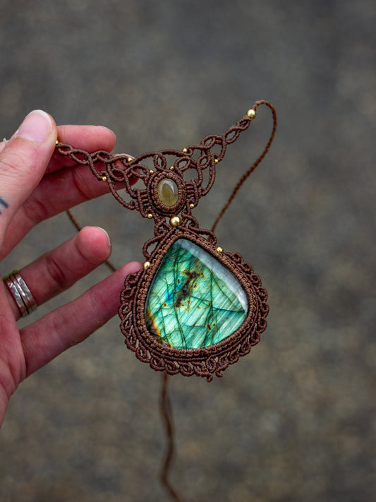 Citrine & Labradorite necklace