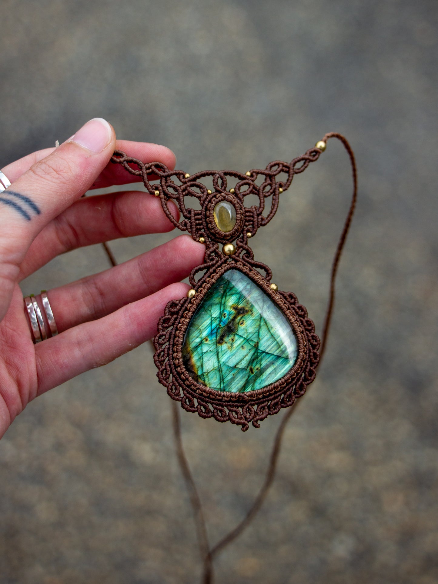 Citrine & Labradorite necklace