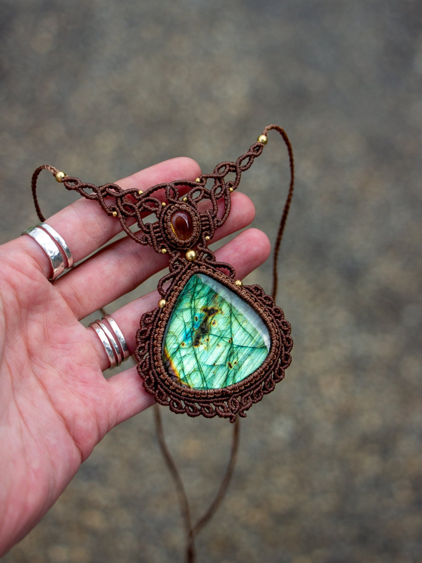 Citrine & Labradorite necklace