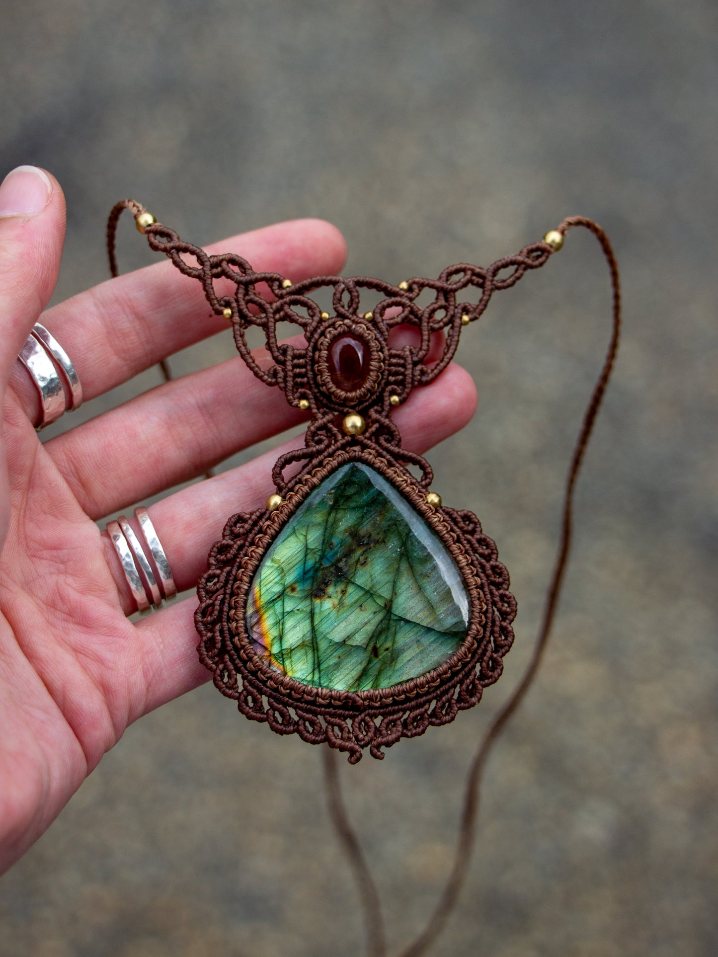 Citrine & Labradorite necklace