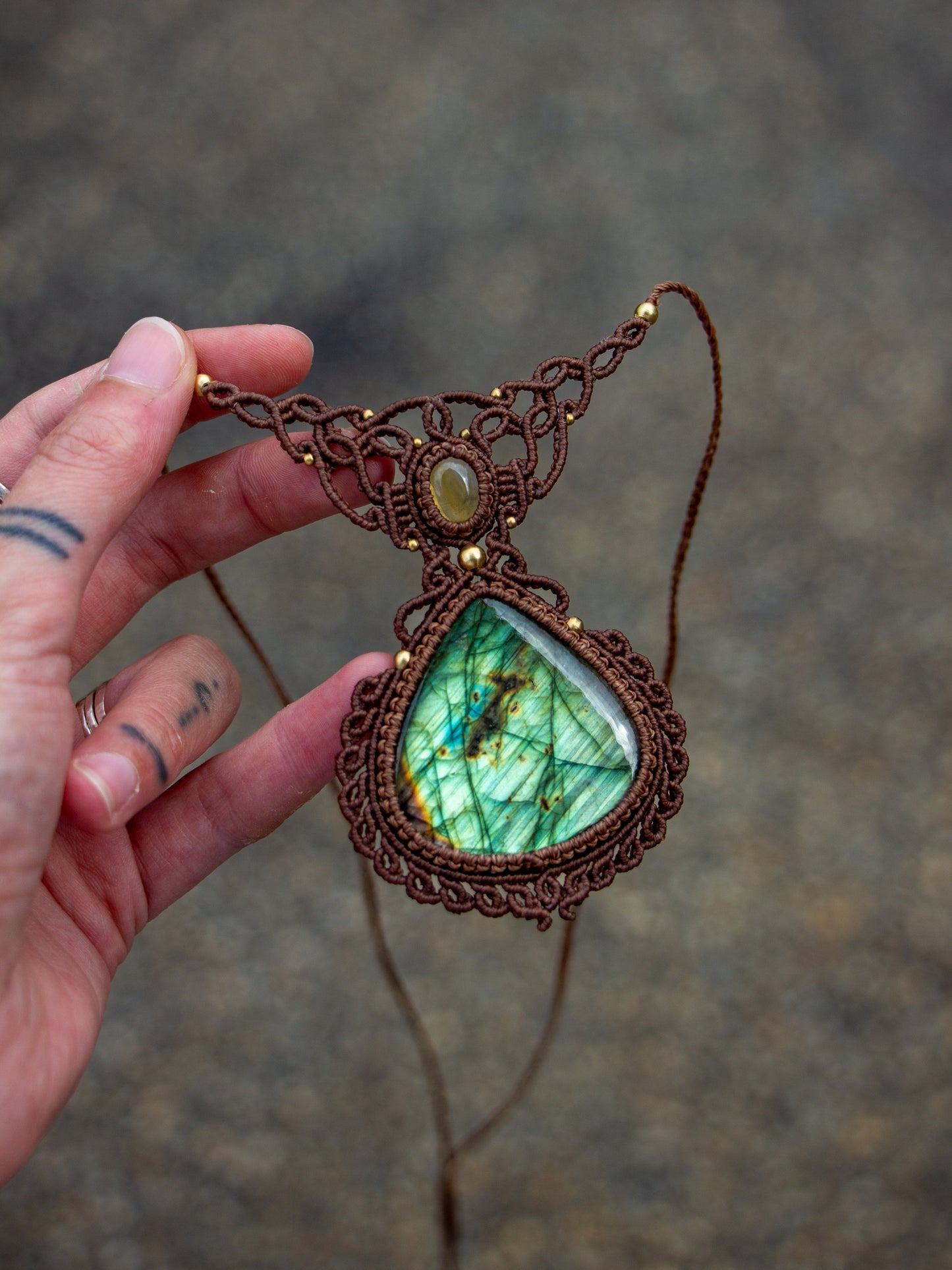 Citrine & Labradorite necklace