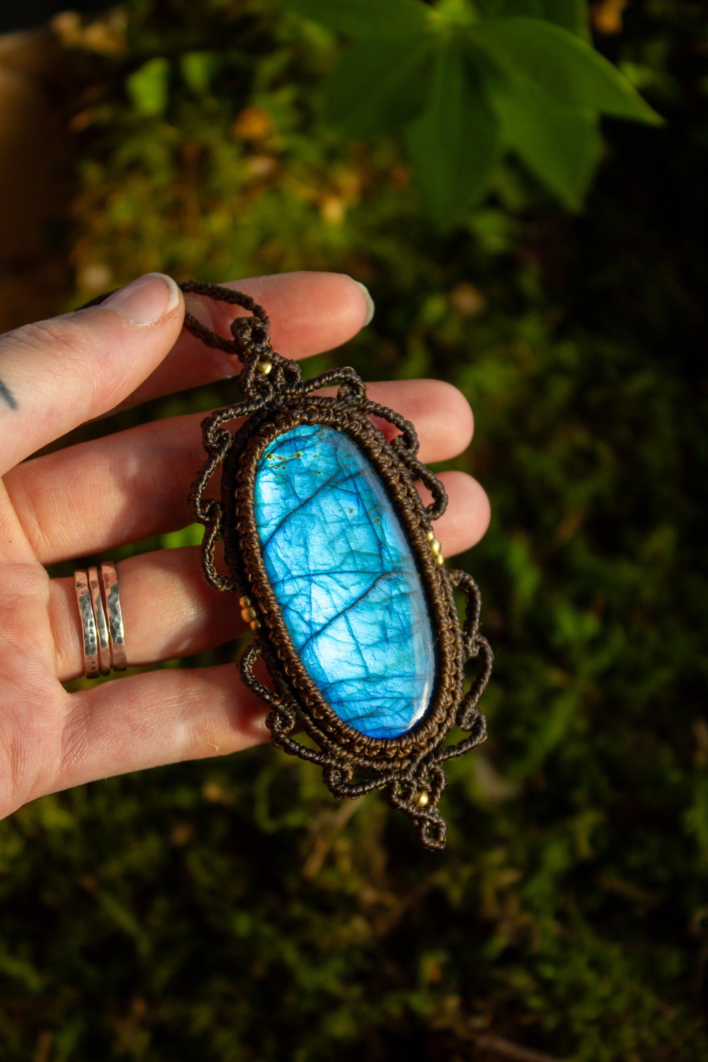 Labradorite • macrame necklace