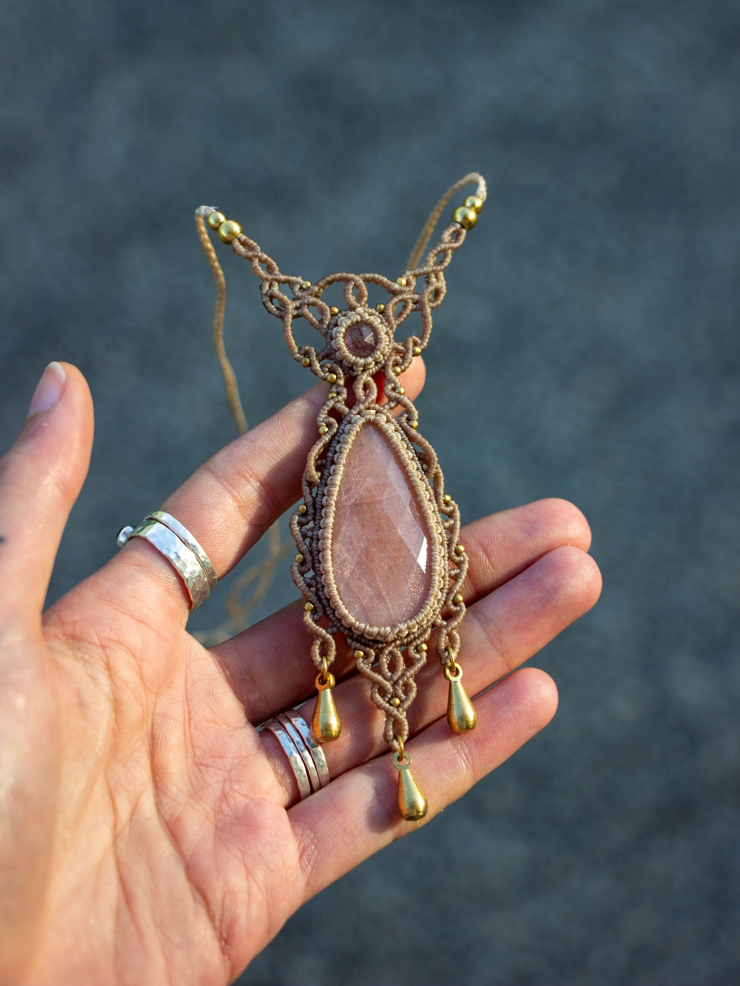 Strawberry Quartz & Peach Moonstone