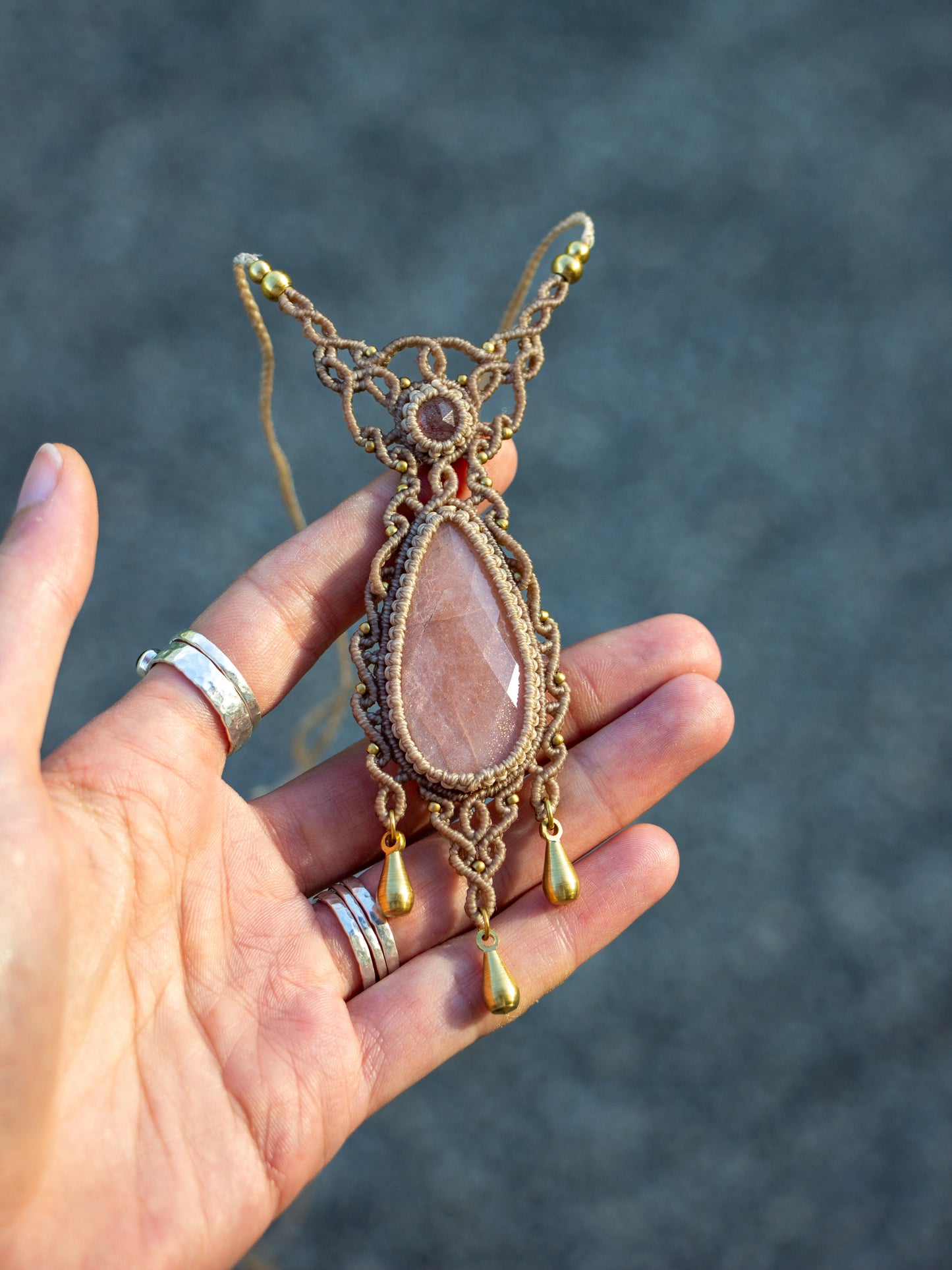 Strawberry Quartz & Peach Moonstone