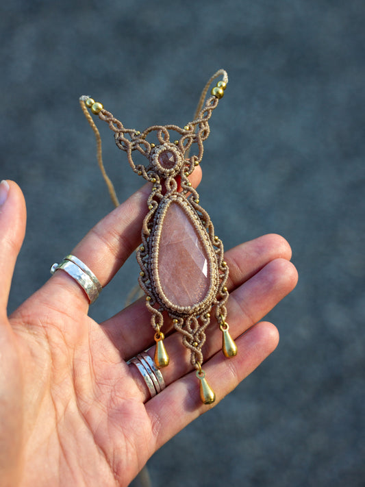 Strawberry Quartz & Peach Moonstone