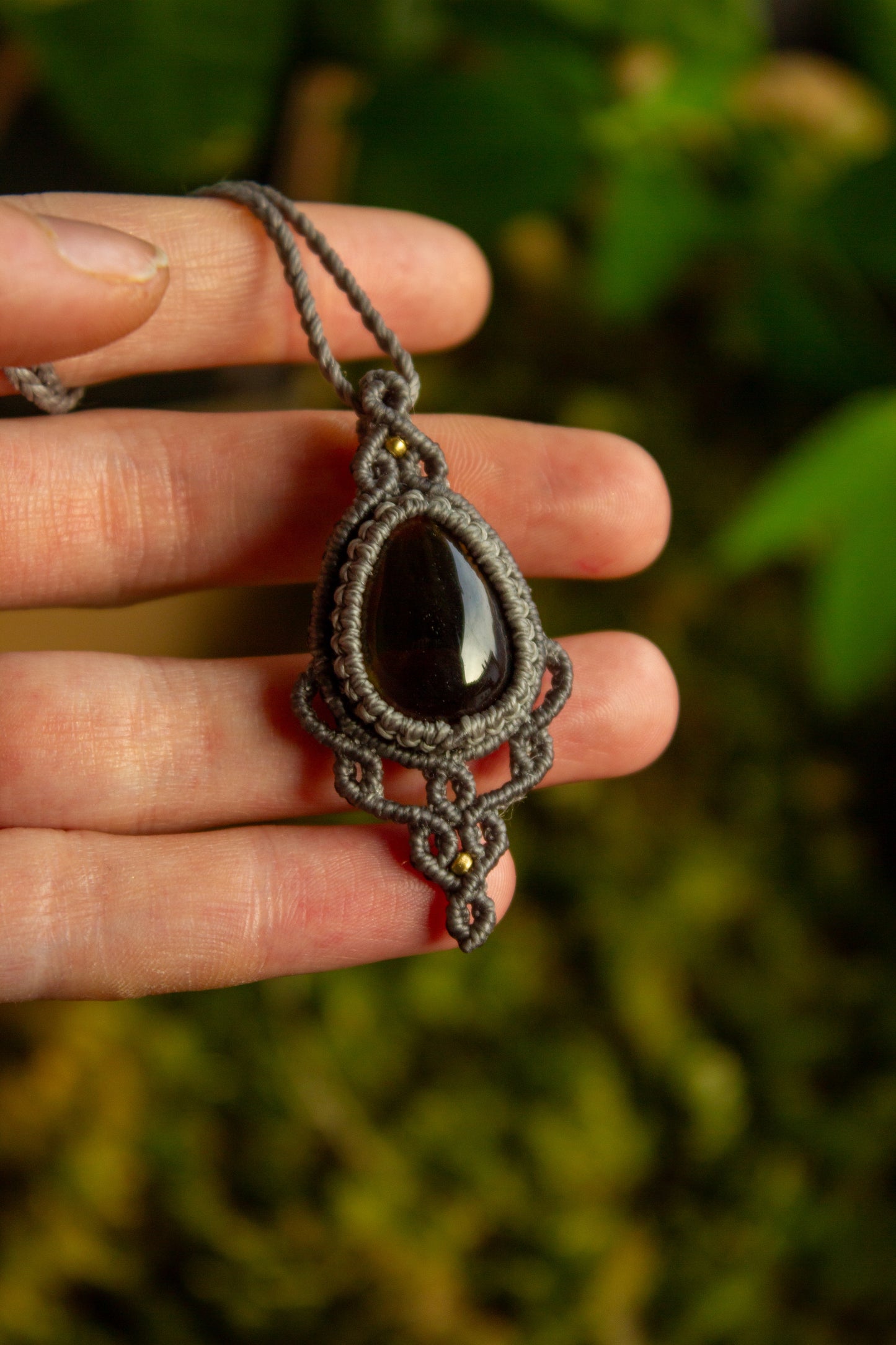 Smoky Quartz • macrame necklace