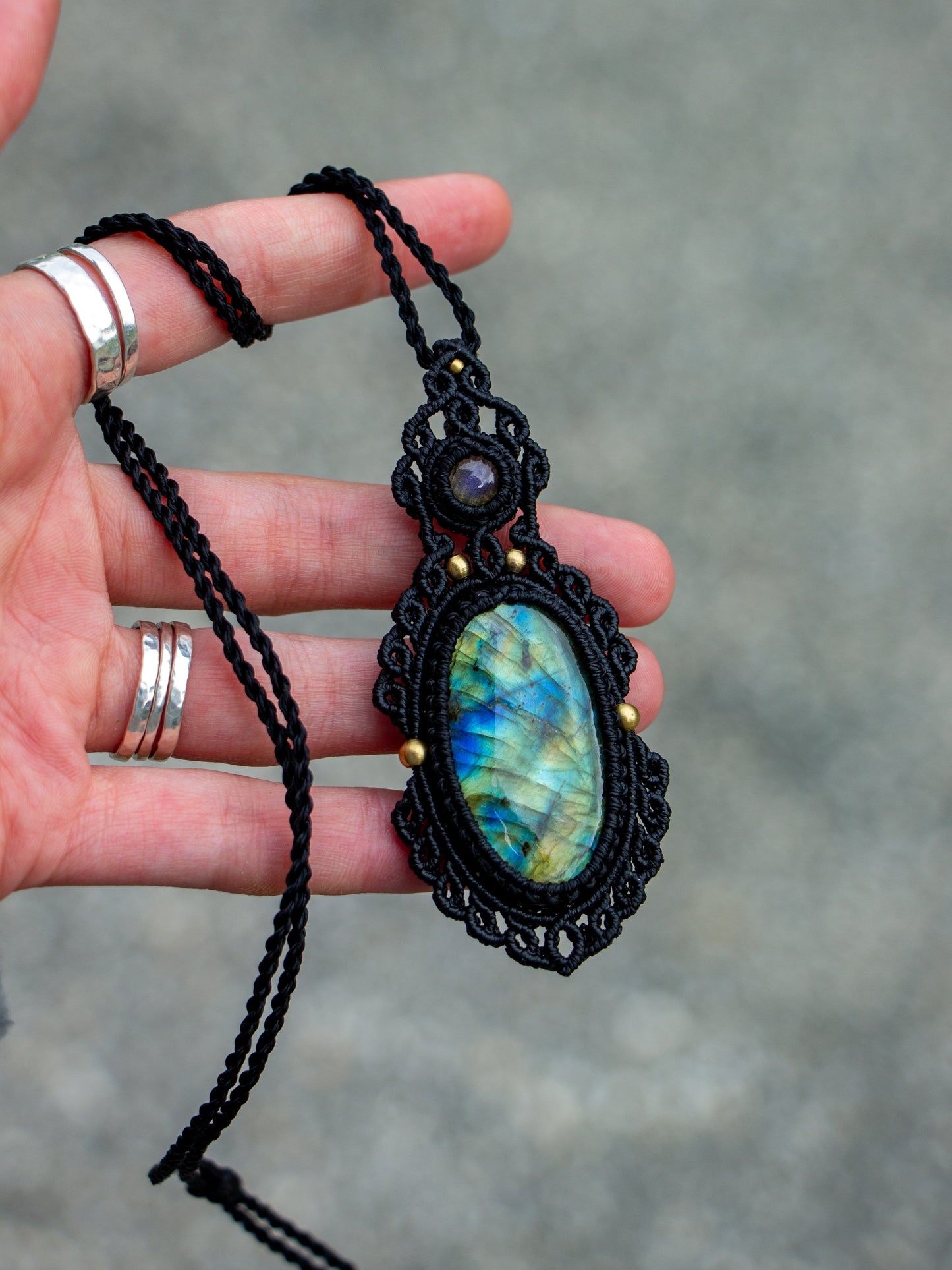 double Labradorite necklace
