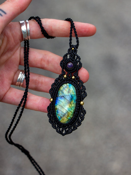 double Labradorite necklace