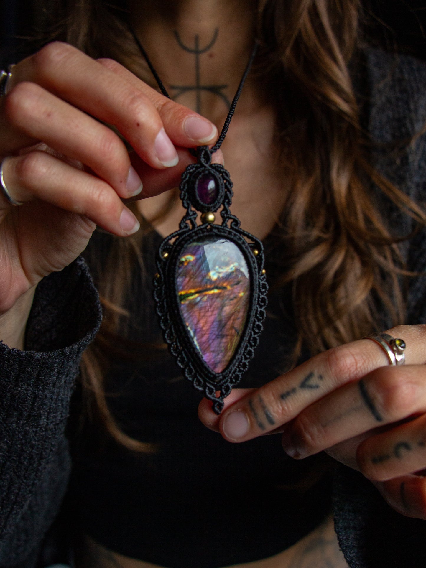 Amethyst & Labradorite necklace