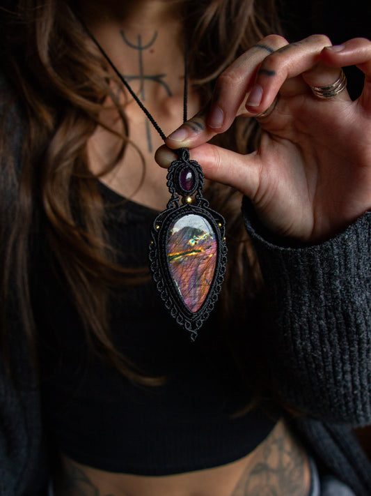 Amethyst & Labradorite necklace