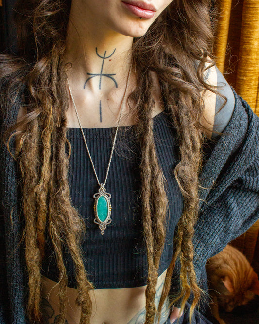 Cartago • Amazonite macrame necklace
