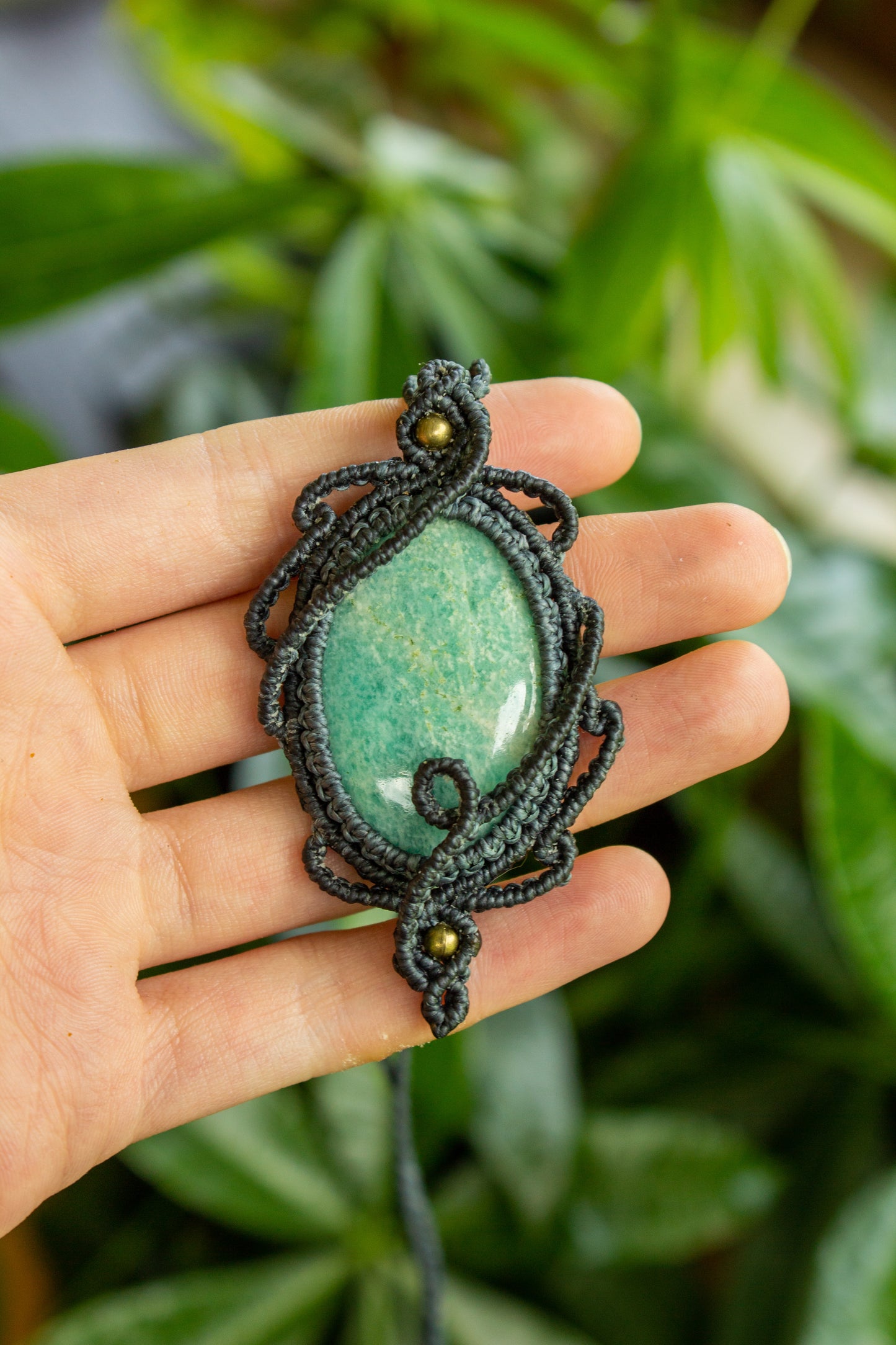 Ariadna • Amazonite macrame necklace