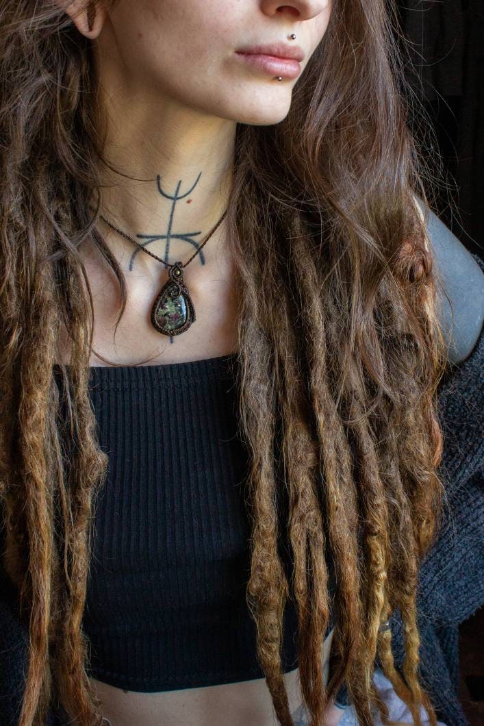 Claire • Eudialyte macrame necklace