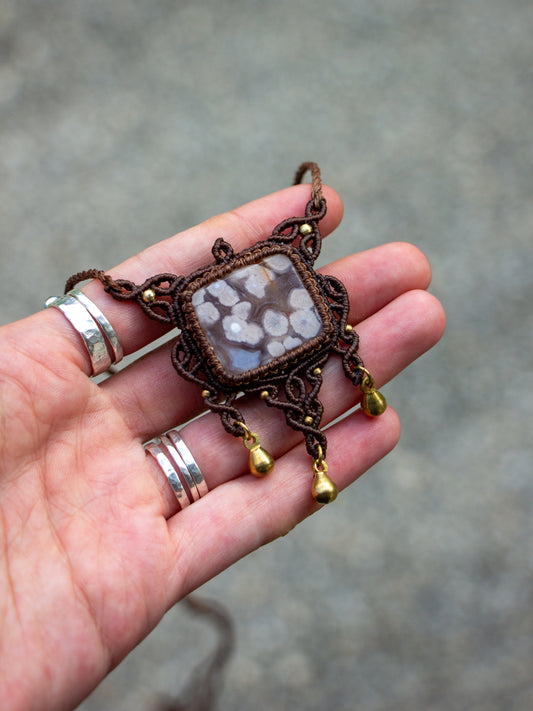 Flower Agate necklace