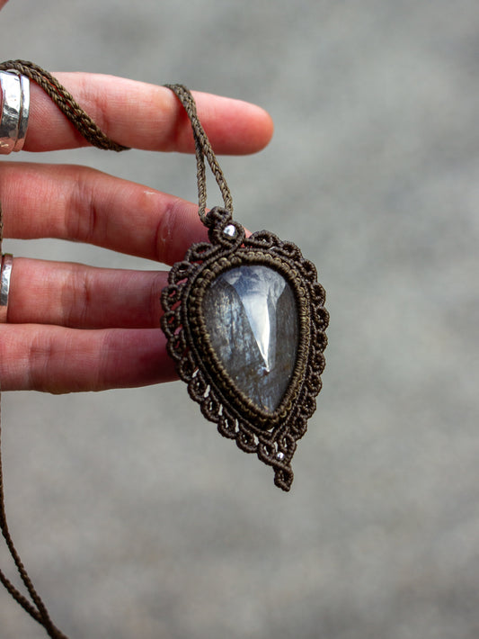 Grey Moonstone necklace