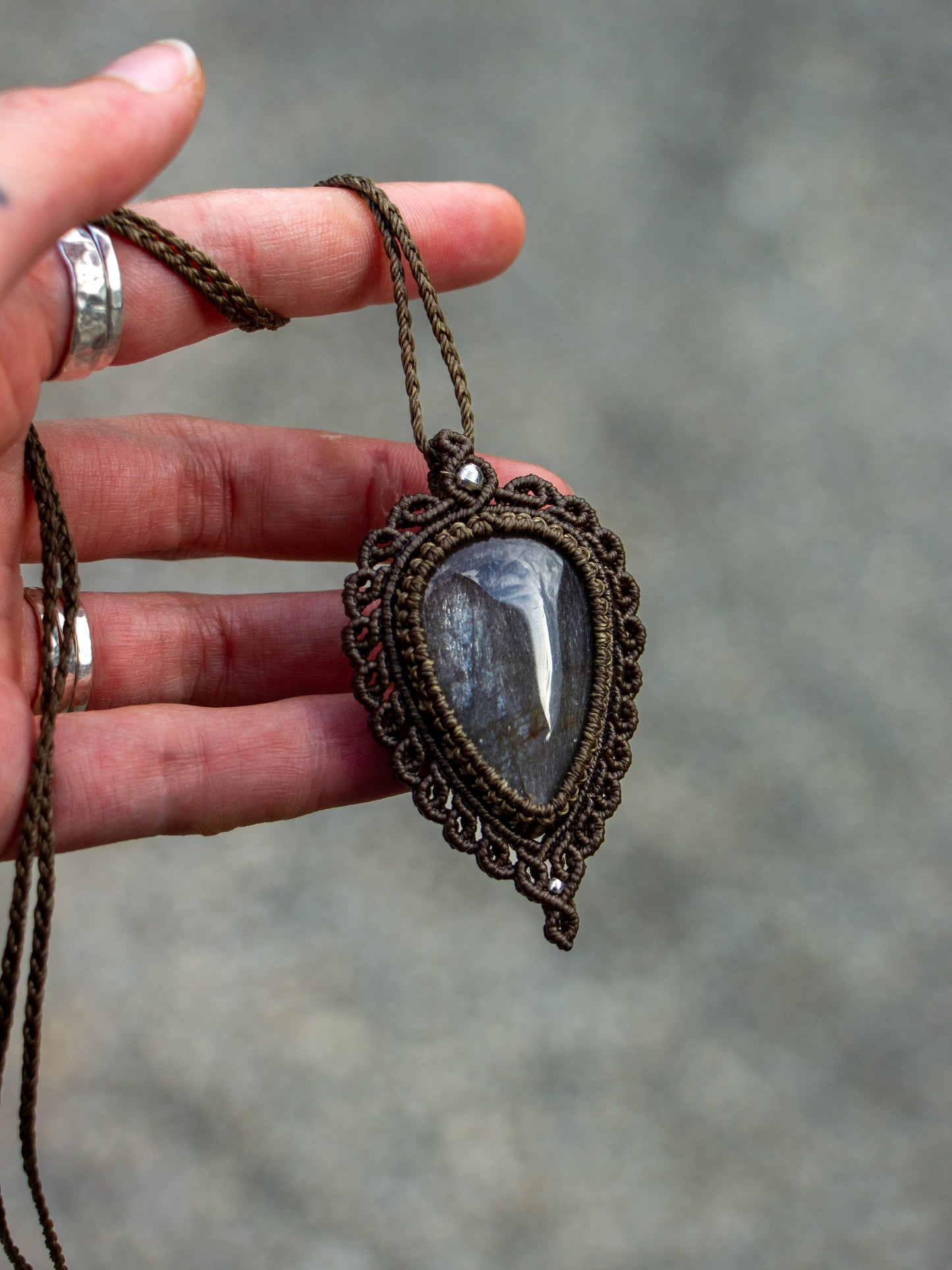 Grey Moonstone necklace