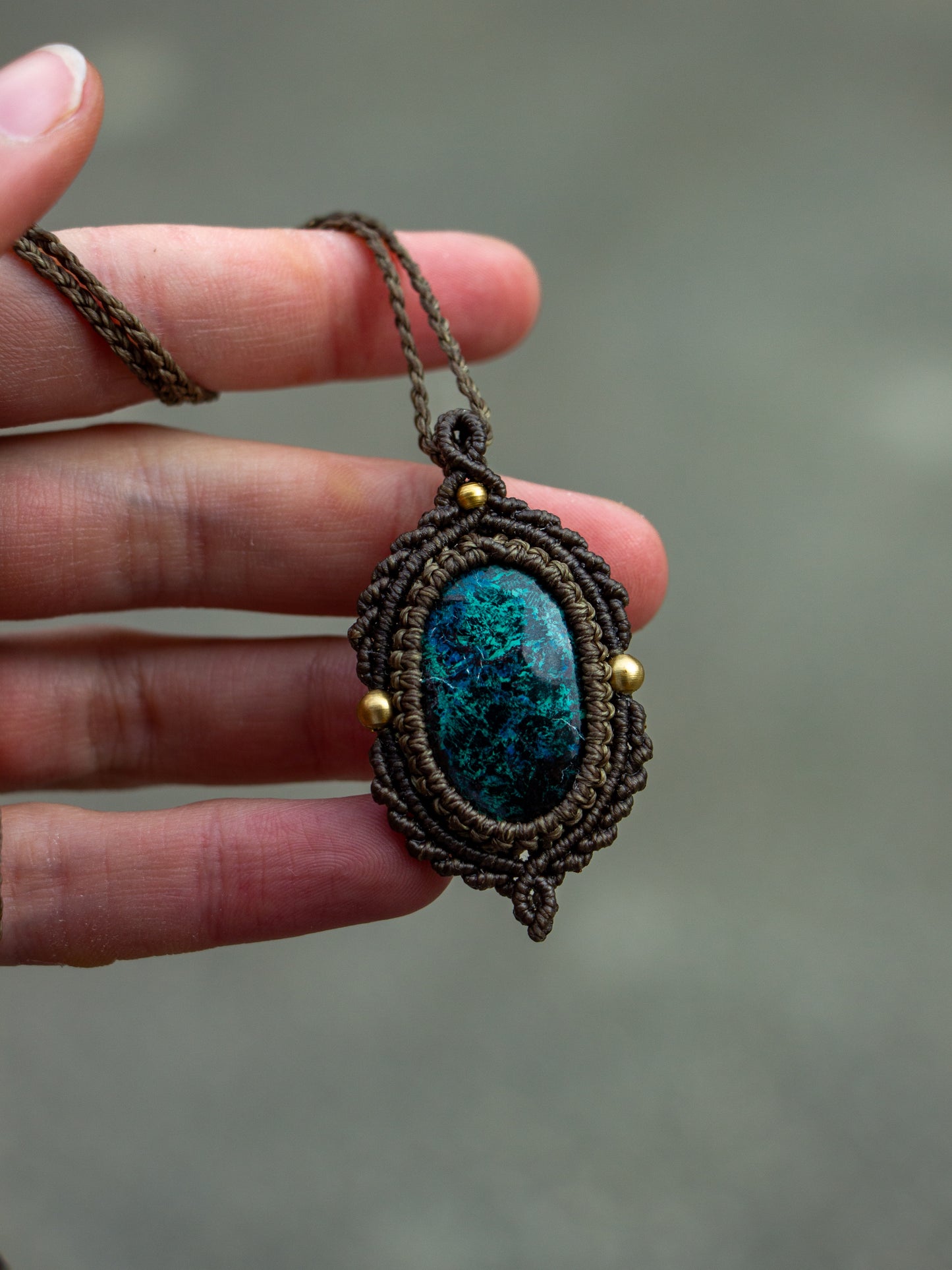 Shattuckite necklace
