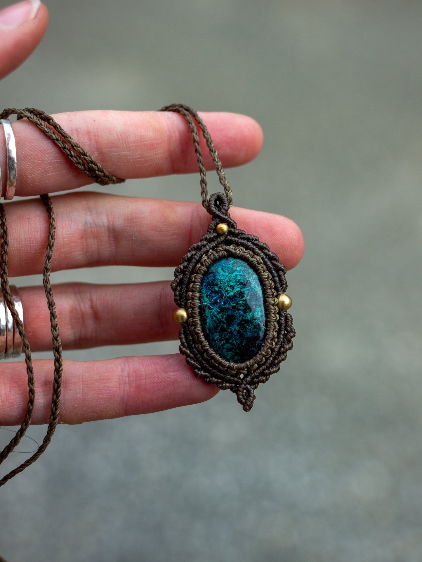 Shattuckite necklace