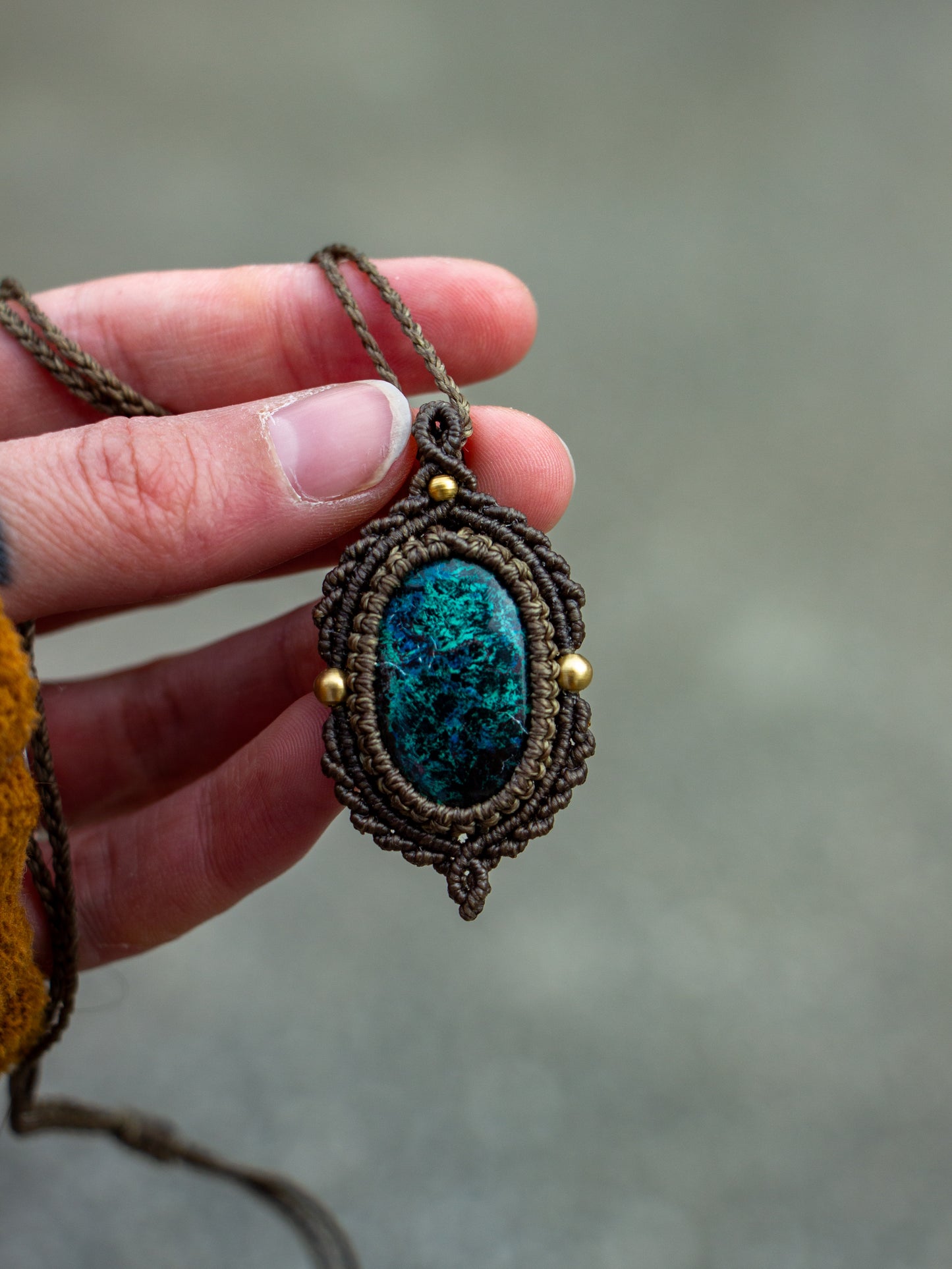 Shattuckite necklace