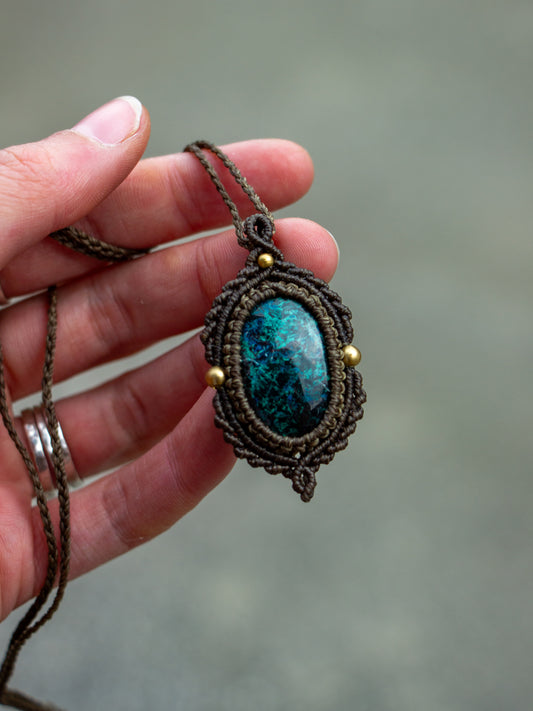 Shattuckite necklace