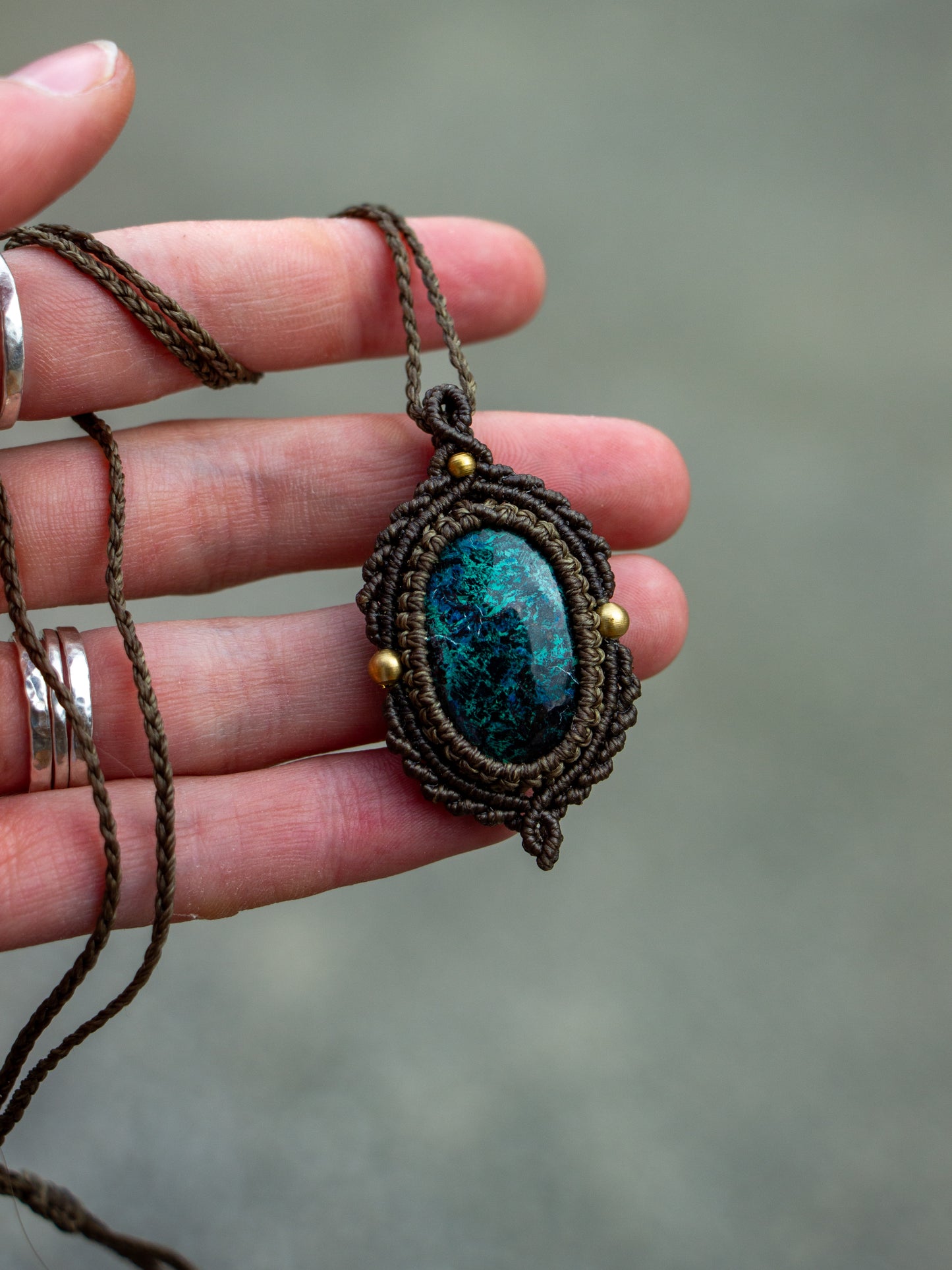 Shattuckite necklace