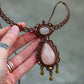 Rose Quartz & Peach Moonstone necklace