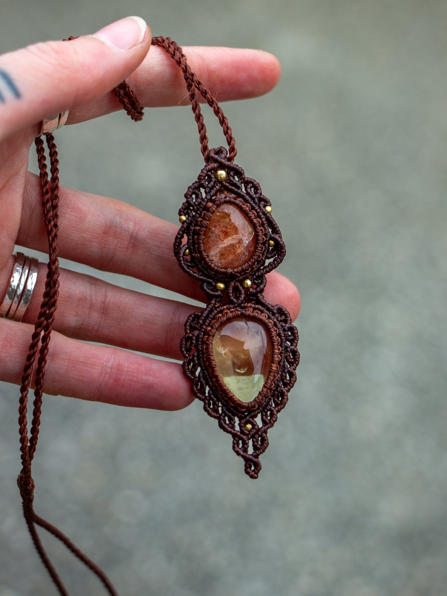 Sunstone & Citrine necklace