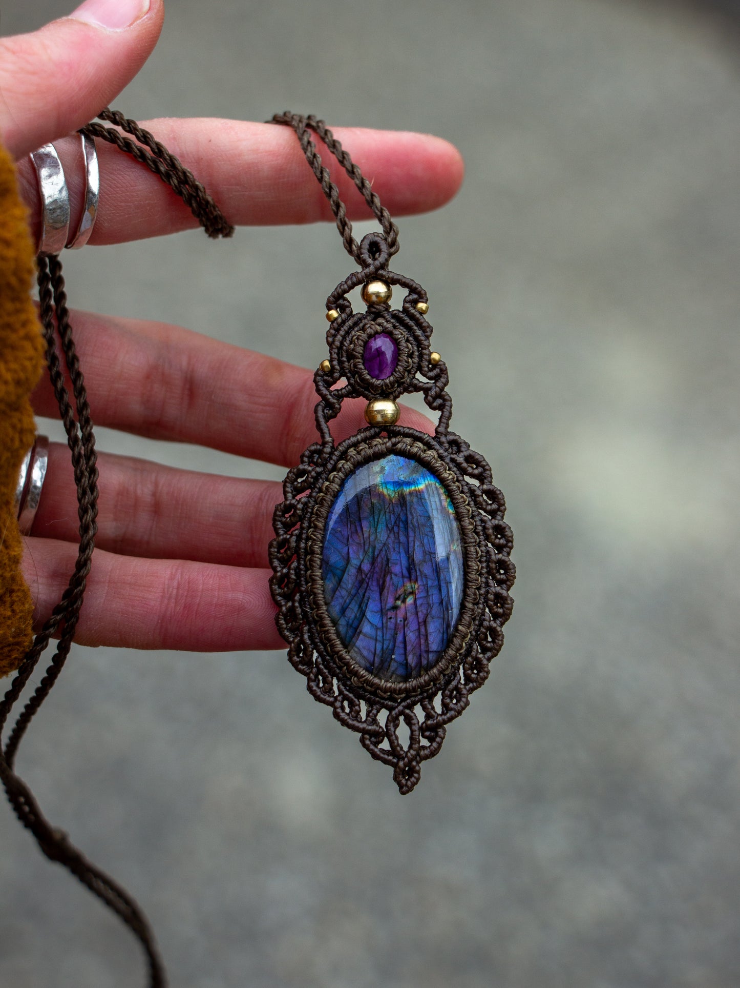 Amethyst & Labradorite necklace