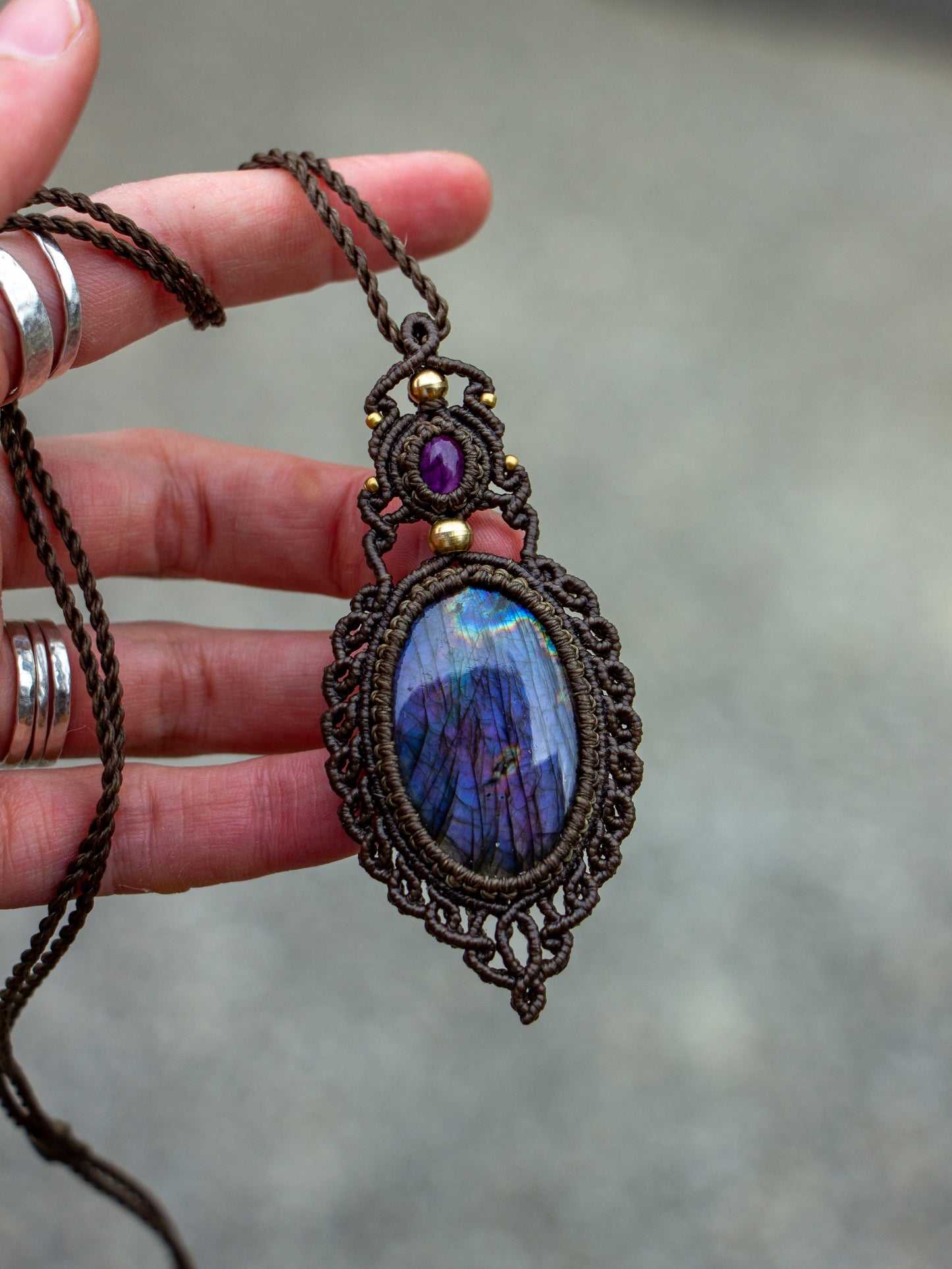 Amethyst & Labradorite necklace