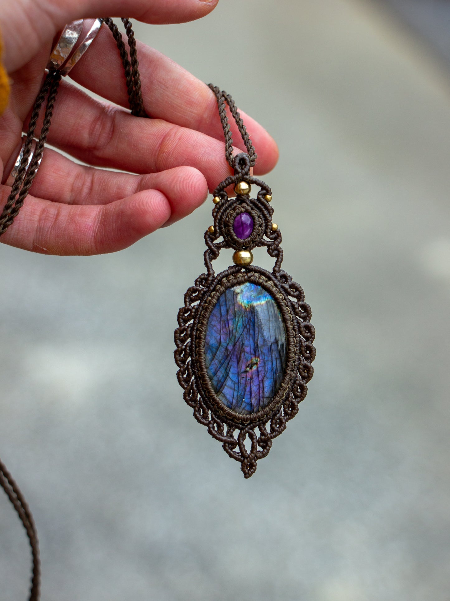 Amethyst & Labradorite necklace
