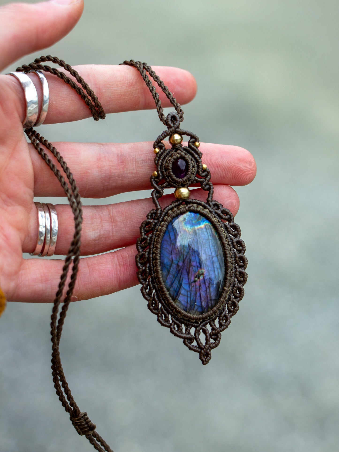 Amethyst & Labradorite necklace