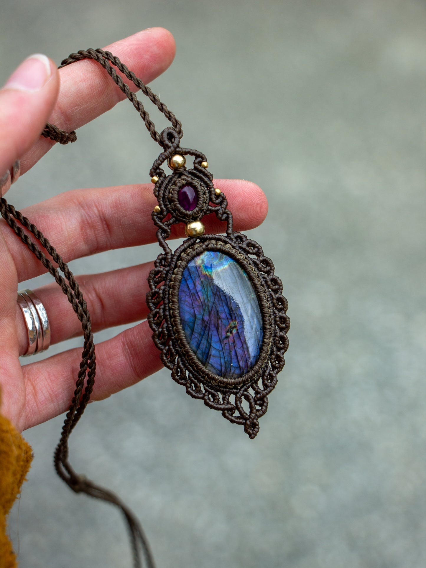 Amethyst & Labradorite necklace