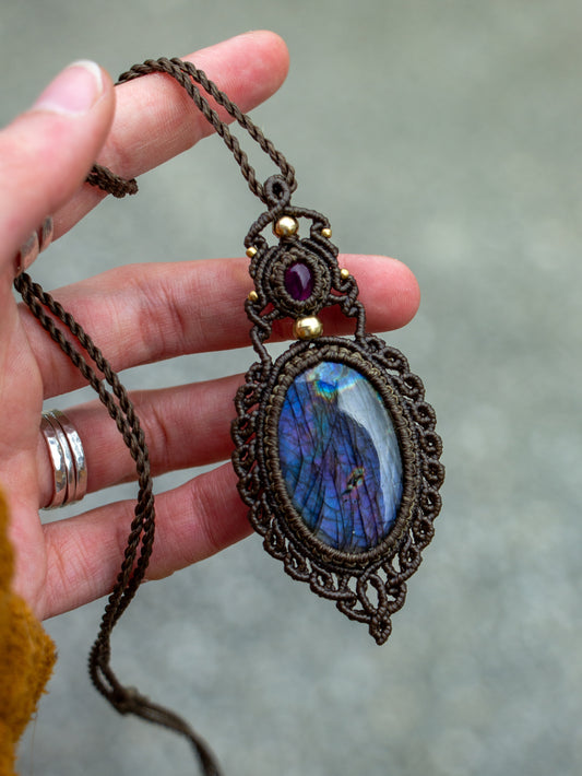Amethyst & Labradorite necklace