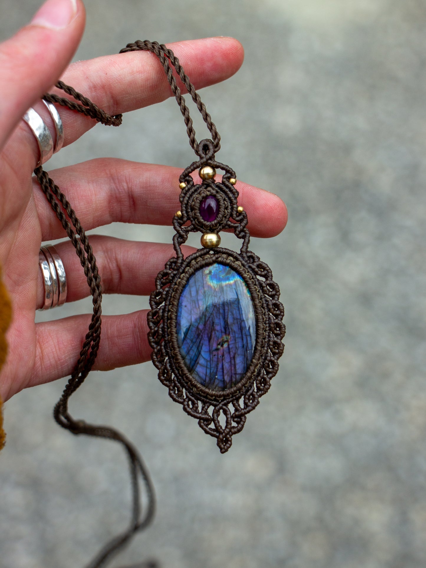 Amethyst & Labradorite necklace